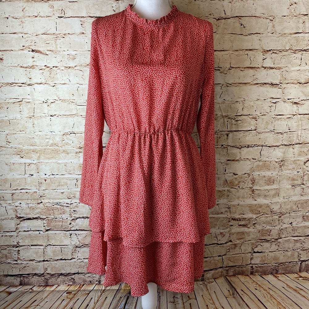 NWT GB Gianni Bini A Line Layered Ruffle Dress
